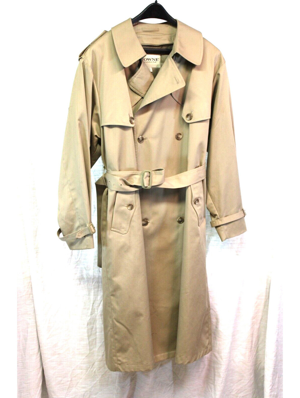 Vtg 1991 TOWNE by London Fog 42L Menโs Raincoat, zippered lining, NEVER WORN